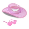 thumbnail image 1 of Sombrero de vaquero con luces LED y gafas de sol en forma de corazón, 1 of 1