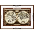thumbnail image 5 of Art.com Decorative World Map Art Print by Vision Studio, Brown Frame Wall Art, 29" x 21", 5 of 5