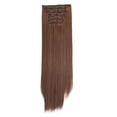 thumbnail image 1 of 6 piezas de extensiones de cabello con clip, peluca larga y recta para uso diario, seda mate de alta temperatura, 4,2 m, 30 n.º, 1 of 12