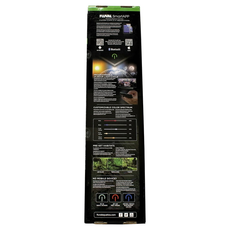 Fluval Plant Spectrum Aquarium LED Light, Bluetooth Controlled, 32 Watt,  24-34 - Walmart.com