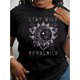 thumbnail image 1 of Camiseta de mujer Trajes de verano Traje Camiseta de cuello redondo para viajes de compras deportivas ﻿1pc Moonchild Mandala Graphic Tee, Women'S Casual Crew Neck Short Sleeve T-Shirt, Polyester Kn, 1 of 6