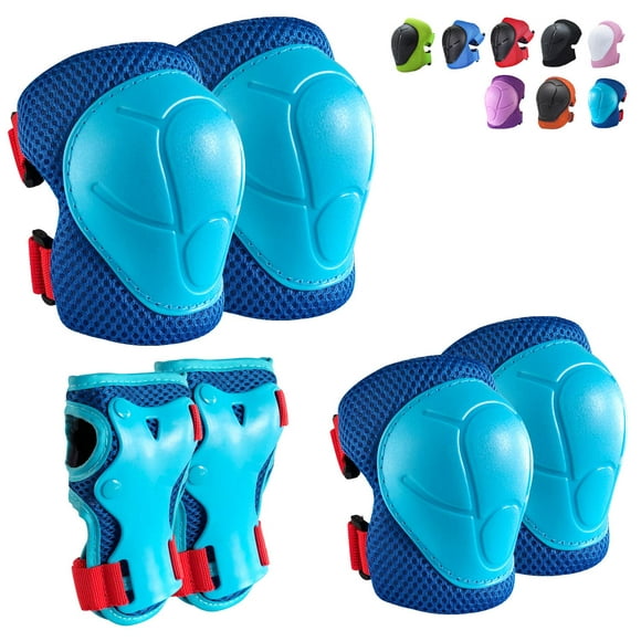Knee Pads for Kids Kneepads and Elbow Pads Toddler Protective gear Set Kids Elbow Pads and Knee Pads for girls Boys with Wrist guards 3 in 1 for Skating cycling Bike Rollerblading Scooter Up