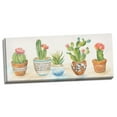 thumbnail image 2 of Gango Home Decor Lovely Watercolor-Style Desert Potted Cactus Print; One 20x8in Hand-Stretched Canvas, 2 of 4