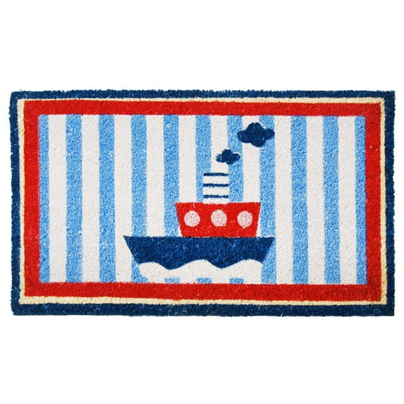 rubber-cal "welcome aboard mat! nautical doormat, 18 by 30-inch