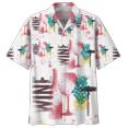 thumbnail image 3 of Camisa hawaiana con estampado de vino colorido para hombre, camisas de manga corta con solapa suelta y estampado 3D, blusas de botones de calle de verano Y2k, 3 of 5