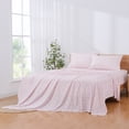 thumbnail image 4 of Modern Threads 4-Piece Sweet Rose Silky Soft Microfiber Adult Floral Sheet Set, Blush, King, 4 of 12