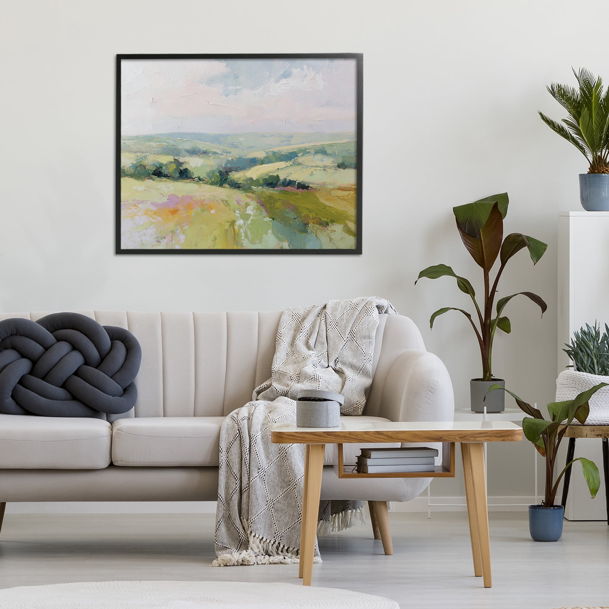 Stupell Industries Endless Green Hills Black Framed Giclee Art, design by Svetlana Aleynikova