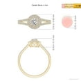 thumbnail image 4 of ANGARA Natural Double Halo Diamond Split Shank Ring in 14K Yellow Gold for Women (Size-4mm| Color-I-J| Clarity-I1-I2) | April Birthstone, Anniversary, Jewelry Gift for Women | Natural Diamond Ring, 4 of 9