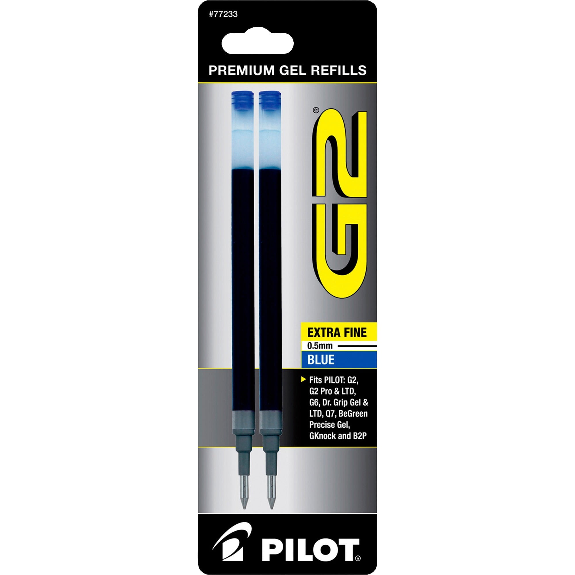 Pilot, PIL77233, G2 Premium Gel Ink Pen Refills, 2 / Pack