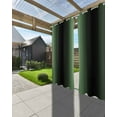 thumbnail image 3 of Outdoor Curtains for Patio Abstract Ombre Sage Green and Black Gradient Waterproof Privacy Outside Curtains with 2 Tiebacks Grommet Top Pergola Curtains for Porch Cabana Gazebo 1 Panel, 54x84 inch, 3 of 7