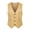 Khaki, variant on UDIYO Men Waistcoat Solid Color Single-breasted V Neck Sleeveless Spring Vest for Work