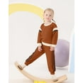 thumbnail image 4 of SANMIO Toddler Girl Clothes Fall Winter Outfits Cute Color Block Long Sleeved Pullover Sweatshirt + Sweatpants 2 Pcs Casual Sweatsuits Sets, 4 of 8