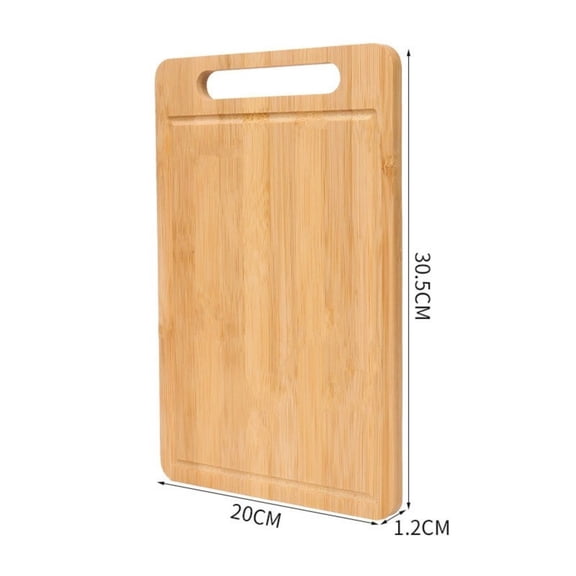 Beautynvta Cutting Board, Double-Sided Wooden Cutting Board, Reversible Kitchen Boards for Chopping Meat, Vegetables, Fruits, Cheese, Serving Tray with Handles, 12''x7.87''