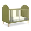 Delta Children Reese 4-in-1 Convertible Crib - Greenguard Gold Certified, Olive Green/Natural