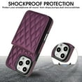thumbnail image 5 of Crossbody Wallet Case for iPhone 16 Pro Max, Purse Magnetic Clasp RFID Blocking Card Holder, Elegant PU Leather Flip Kickstand Shockproof Protective Cover for iPhone 16 Pro Max, Darkpurple, 5 of 8