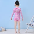 thumbnail image 4 of 6-8 T Kids Swimsuits Girls Long Sleeve Sun Protective Swimsuit with Ruffle Design Full Coverage Rash Guard for Toddlers and Kids, 4 of 6