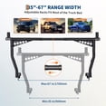 thumbnail image 3 of Danolapsi Universal Steel Truck Ladder Rack, 1000 Lbs Capacity Adjustable Pickup Bed Rack, 52"-82" Crossbar for Kayak, Lumber, Ladder, Rooftop Tent, Surfboard, No-Drill Heavy Duty Rack for Trucks, 3 of 9
