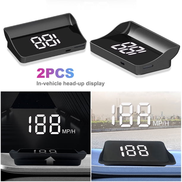 Coche Digital GPS Pantalla LED Smart Head Up Display Fuente (MPH) Blanco