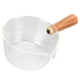 thumbnail image 5 of 400ml Glass Milk Pot with Wooden Handle V Shaped Spout Noodles Saucepan Home Kitchen Cookware Accessory, 5 of 21
