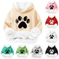 thumbnail image 3 of GA WEIHUA Dog Paw Print for Toddler Girls Boys Warm Winter Outwear Thick Sherpa Lined Sweatshirts Cute Long Sleeve Clothes(Red,8 Years), 3 of 3