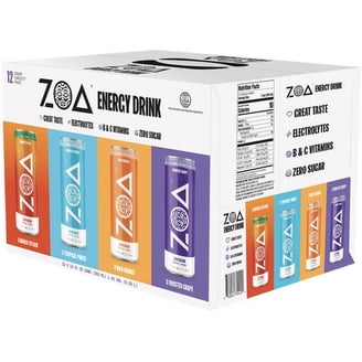 ZOA 　　　　　　　　　　　　　　　　　Z.O.A ZOA Energy Drink Variety Pack, 12 oz Cans, Low Sodium, 18 Pack