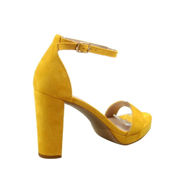 Mustard peep toe heels hot sale