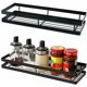 thumbnail image 1 of Juego de 2 estantes para especias, estante de pared para cocina, estante de almacenamiento para especias, ahorro de espacio, 30125,5 cm, negro, 1 of 5