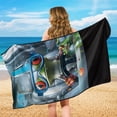 thumbnail image 6 of XYZCANDO Car Seat Towel Cover with Underwater Frog Art, Car Seat Protector for Post Workout Beach and Road Trips, 6 of 11