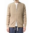 thumbnail image 2 of Men's Zip Up Cardigan Sweater Slim Fit Casual Full Zipper Sweaters Khaki XXL, 2 of 7