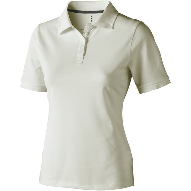 Elevate - Polo modelo Calgary de manga corta para mujer (Gris claro)
