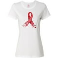 thumbnail image 3 of Inktastic Heart Health Awareness Red Ribbon Made of Hearts Women's T-Shirt, 3 of 5
