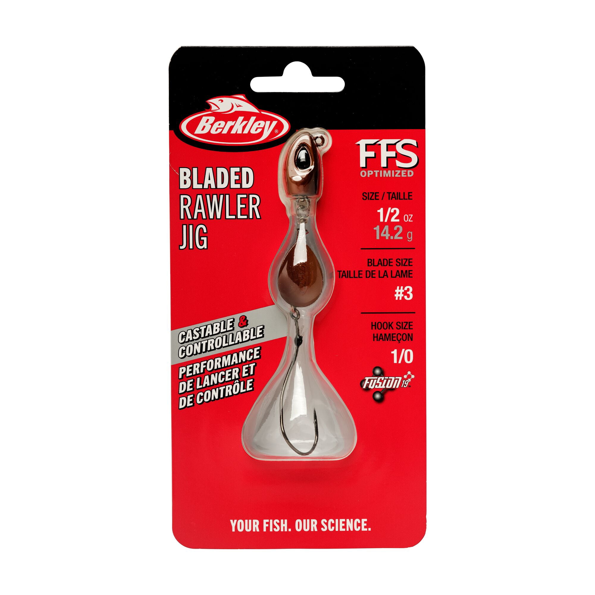 Berkley Bladed Rawler Jig, Crawler Jigs, Nightcrawler (1 Count)