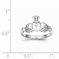 thumbnail image 2 of 10K White Gold Polished Claddagh Ring, 2 of 2