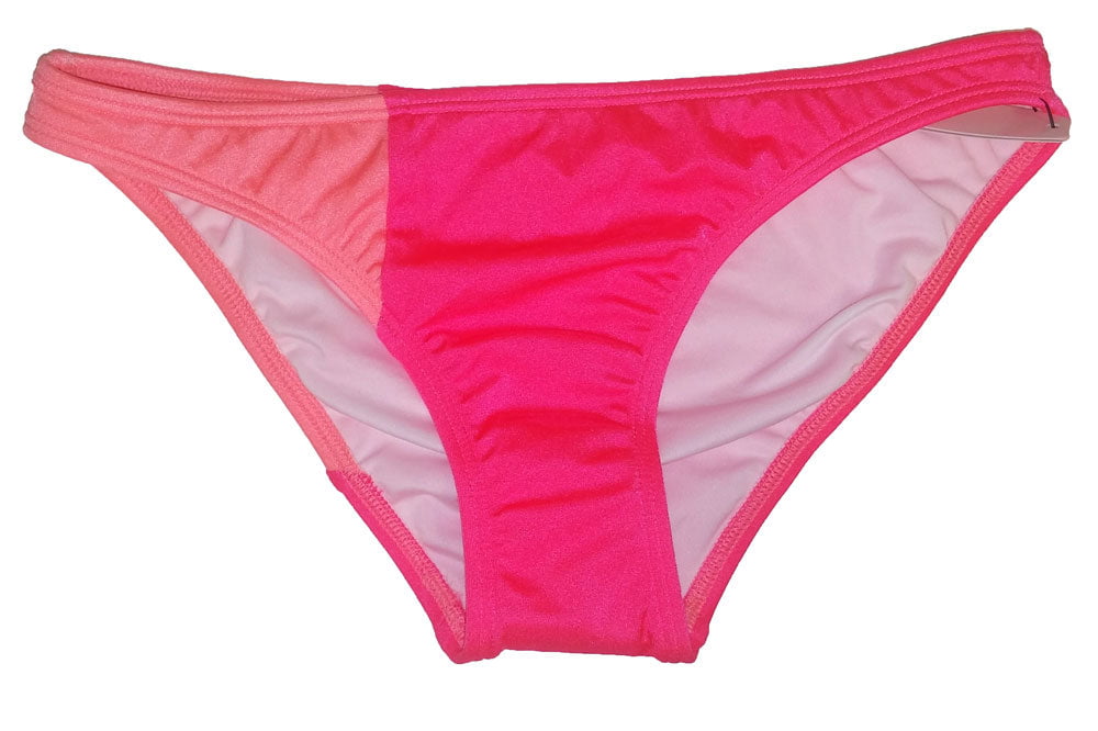 Victoria Secret Swim Suit Bikini Bottom X-Small Blue Geo Strappy Cheeky 