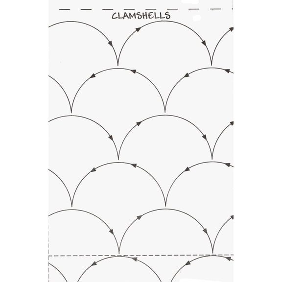 Quilt Pattern On A Roll Stipples Made Easy Large Clamshells 307 9 1/2 Inches x 26 Feet