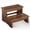 Walnut, variant on 16.5" Acacia Wood Two Step Stool for Spa & Hot Tub, (Patent Pending) | Solid Acacia Wood, 2-step Design, 300 lbs Capacity, Non-slip, Slatted Design, Water-resistant, Multi-purpose, Easy Assembly