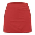 thumbnail image 3 of uublik A-Line Skirts for Girls Red Tennis Skirts Golf Skort Athletic Dance Running School Sport Skirts with Shorts Size 2T-12, 3 of 5
