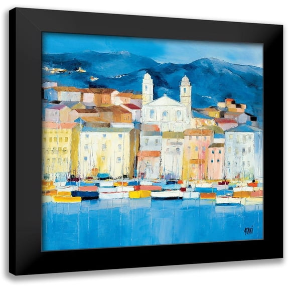 Grossi, Anne-Marie 12x12 Black Modern Framed Museum Art Print Titled - Bastia