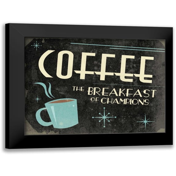 Grey, Jace 14x12 Black Modern Framed Museum Art Print Titled - Retro Coffee B