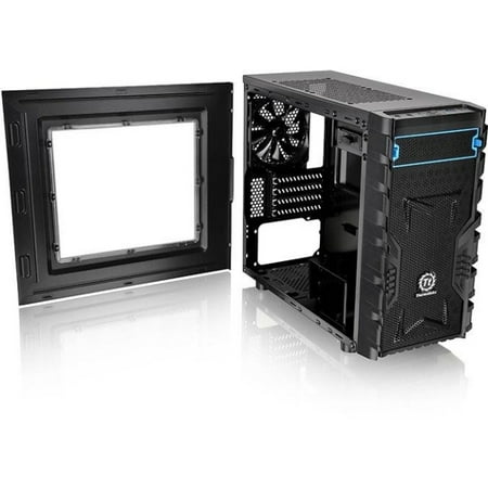 - Thermaltake Versa H13 M-ATX Gaming Chassis - Micro Tower - Black - SPCC - 4 x Bay - 1 x 4.72