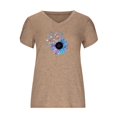 thumbnail image 4 of Blusa informal con estampado de manga corta y cuello en V de verano para mujer con estilo OAVQHLG3B Store  lin121212, 4 of 4