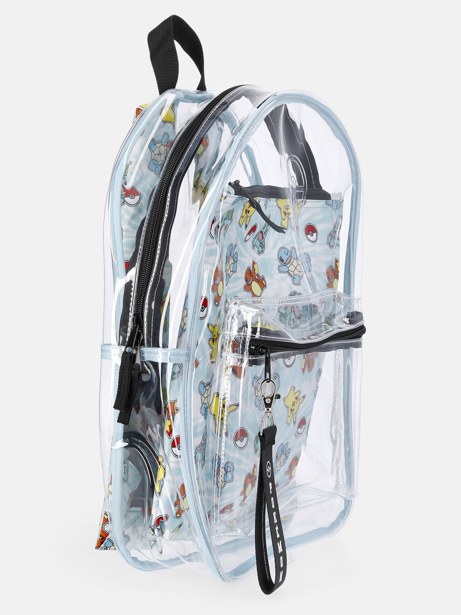 Pokemon 17" Unisex Clear Backpack with Printed Laptop Sleeve, Blue