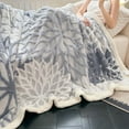 thumbnail image 4 of Plush Super Soft Lightweight Sherpa Throw Blanket 59x39in Cozy Luxury Floral Blanket for Bed Couch Warm Fuzzy Blanket, 4 of 6