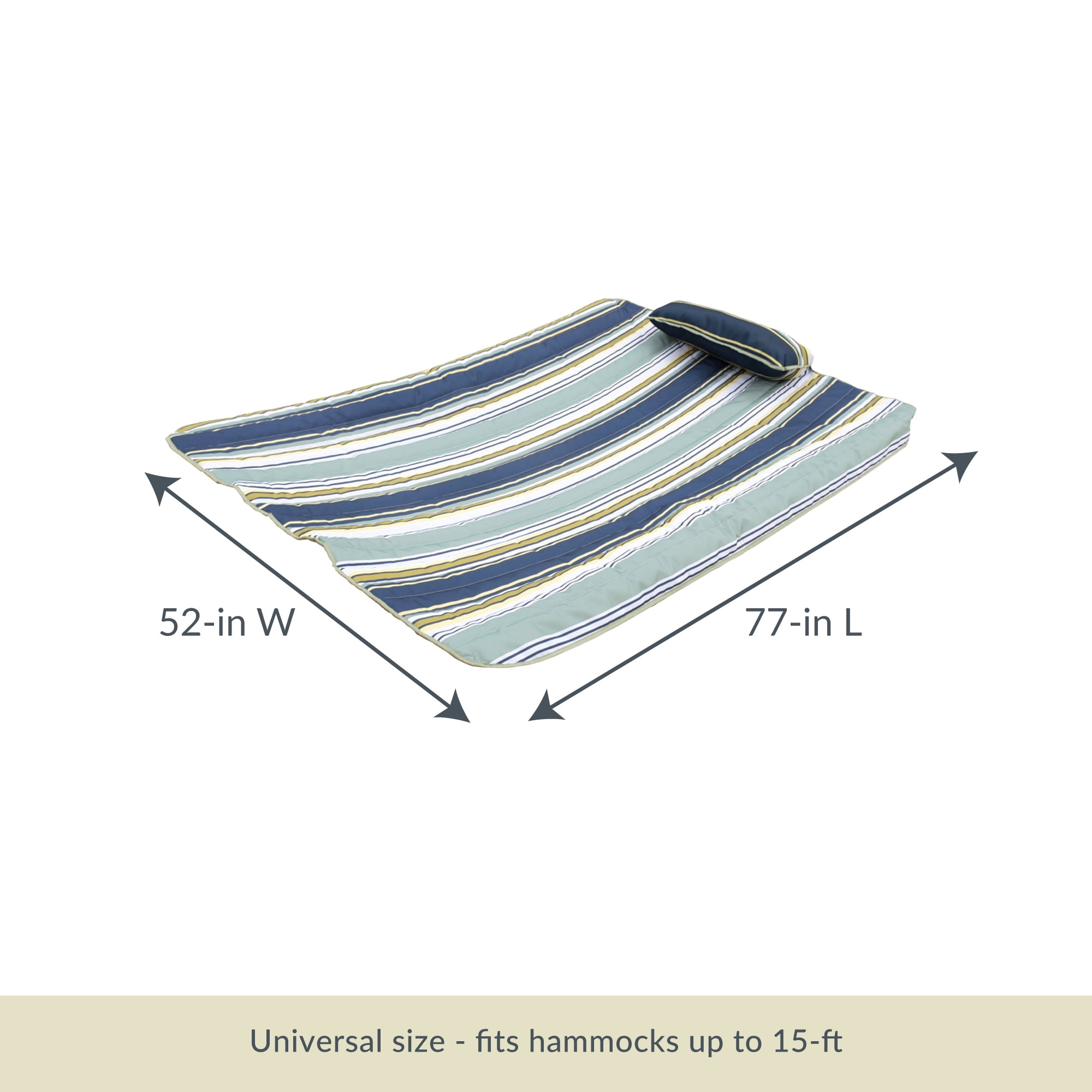 Island Retreat Coastal Stripe Pillow & Pad Set for Hammocks