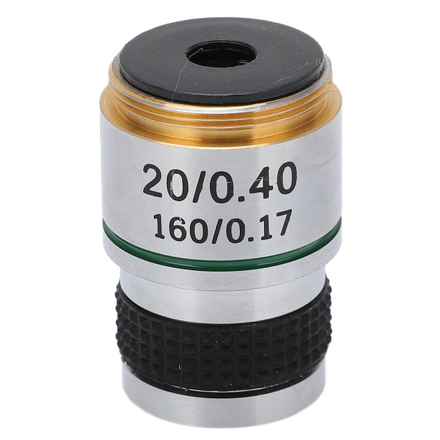 Standard Objective Lens, Microscope Objective Wide Field for Biological Microscope 4/0.10,10/0.25,20/0.40