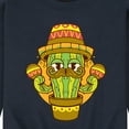 thumbnail image 3 of Instant Message - Cactus Sombrero - Men's Crew Neck Fleece Pullover, 3 of 6