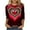 Brown, variant on 2025 Womens Clothing Clearance under $5 asdoklhq Womens Plus Size Tops Clearance,Women's Novel Love Printing Round Neck Long Sleeve Casual Tops Blouse