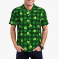 thumbnail image 2 of Balery Happy St. Patrick's Day5 Printed Men’s Short Sleeve Polo Shirt, Midweight Men's Shirt,Golf Polo shirts -XX-Large, 2 of 8