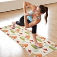 thumbnail image 6 of Orange Mushroom Grass Light Pattern Hot Yoga Mat Towel Non Slip for Hot Yoga - Quick-Drying Yoga Mat Cover with 4 Corner Pockets with Travel Bag - Hot Yoga Towel Non Slip 70"x26", 6 of 6