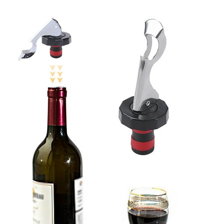 

Pxiakgy kitchen decor Red Stopper Pumping Fresh Keeping Stopper Manually Press Down Bottle Stopper Champagne Stopper Vacuum Stopper B